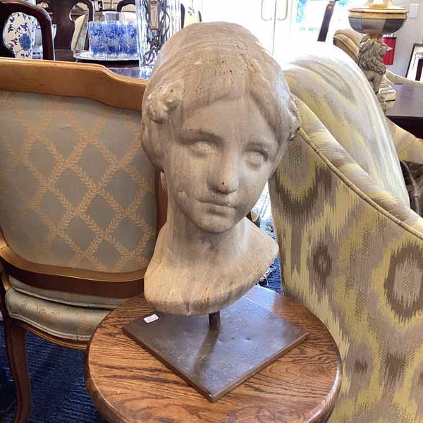 Bust of Woman on Metal Stand