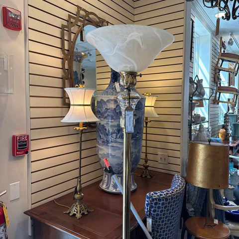 Brass Torchiere Lamp