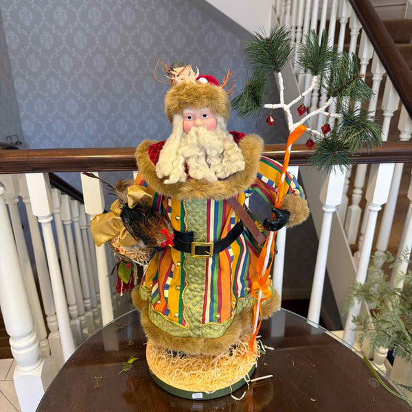 Santa Figure in Colorful Coat