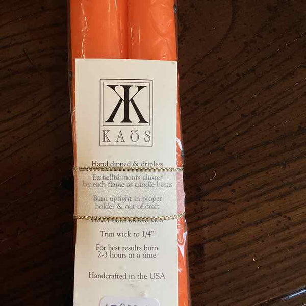 Pair of Orange Halloween Candles