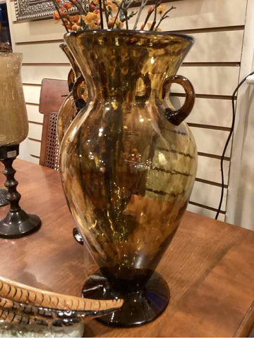 Tortoise Shell Blown Glass Vase
