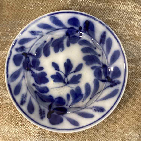 Blue Flow Hand Painted Plate Circa 1840-1880