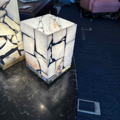 Square Alabaster Lamp