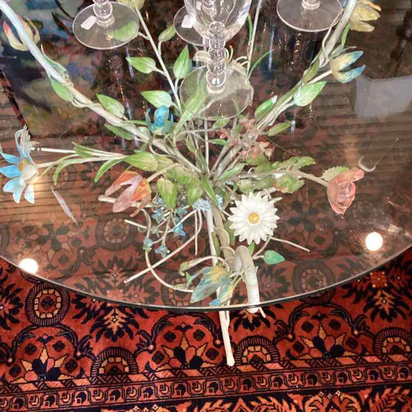 Vintage Italian Glass Top Coffee Table