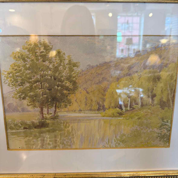 Trowbridge Gallery Watercolor "Autumn Lake"