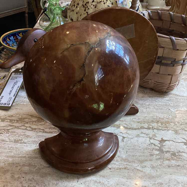 Alabaster Globe Bookends
