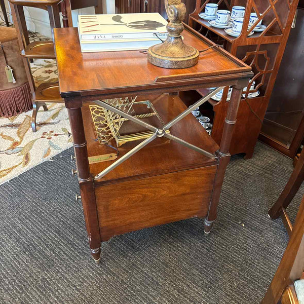 Ethan Allen Cross Bar End Table