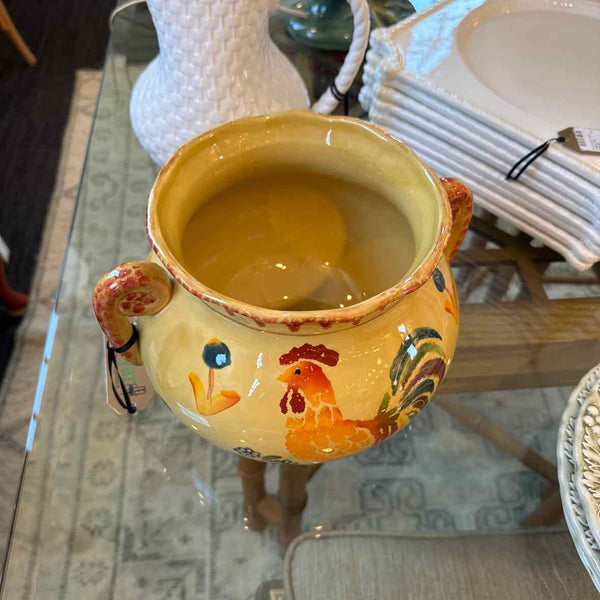 Two-Handled Rooster Pot/Vase
