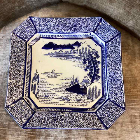 Blue-White Asian Platter
