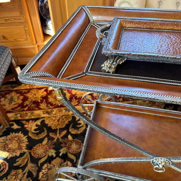 2pc Bar Cart/Serving Tray