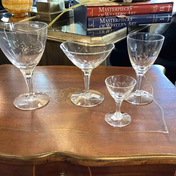 Fostaria "Nosegay" Crystal Glasses
