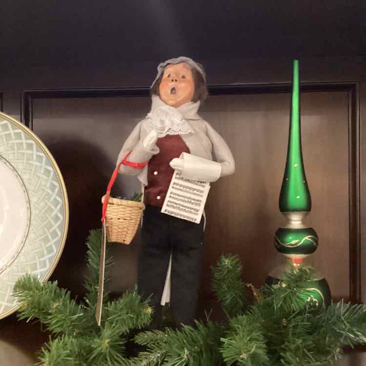 Byer's Choice Caroler with Basket & Sheet Music