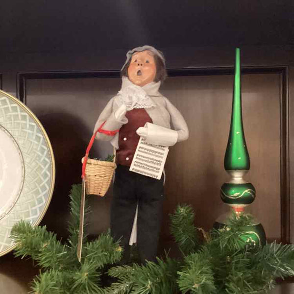 Byer's Choice Caroler with Basket & Sheet Music