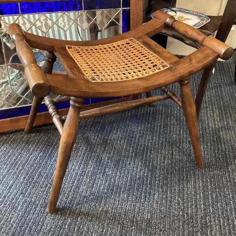 Antique Wooden Carved Footstool