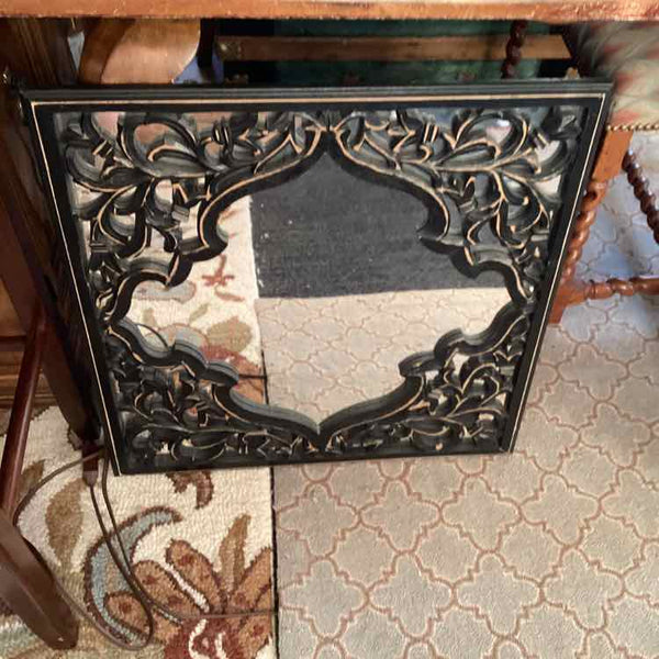 Carved Black Mirror