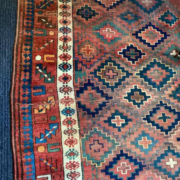Antique Kilm Geometric Pattern Rug