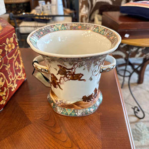 Monkey Motif Vase With Handles
