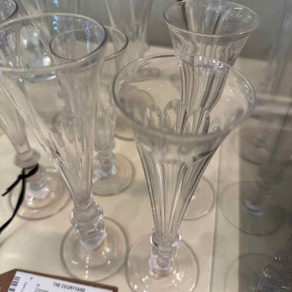 Eclectic Mix Of Ten Champagne Glasses