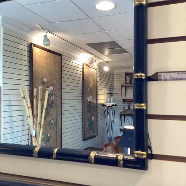 Faux Bamboo Gold Mirror