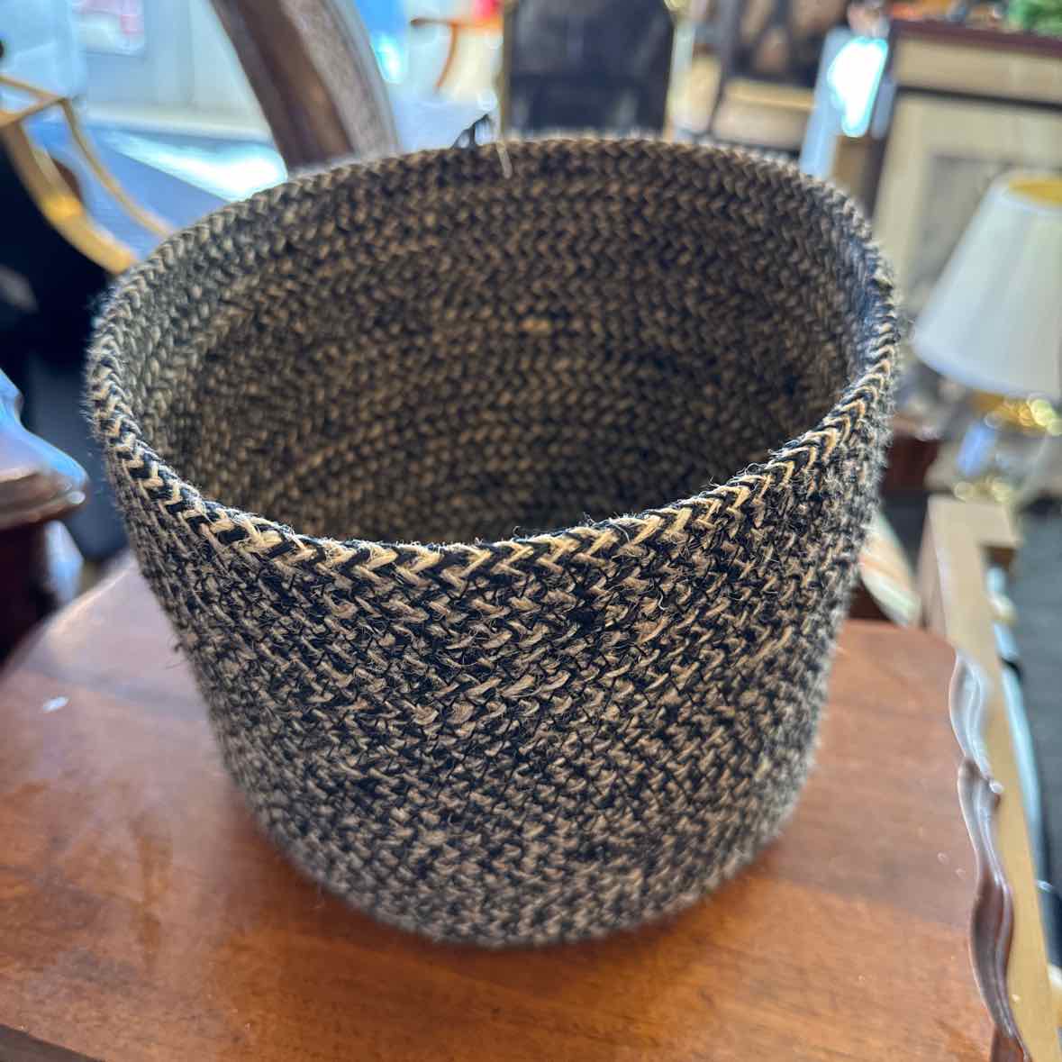 Black/Beige Woven Basket