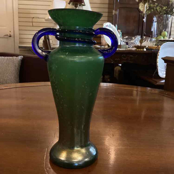 Green Vintage Art Vase