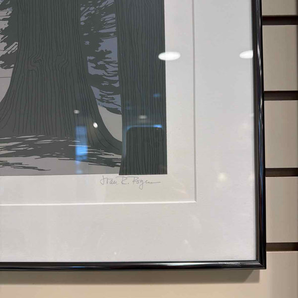 Silver Framed "A View Through the Trees" Painting