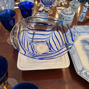 Art Glass Blue Bowl