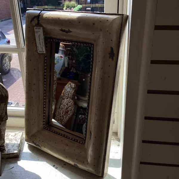 Heavy Rectangular Wood Mirror