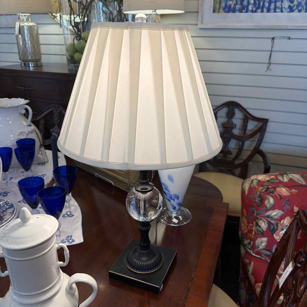 Pair of Metal & Lucite Lamps