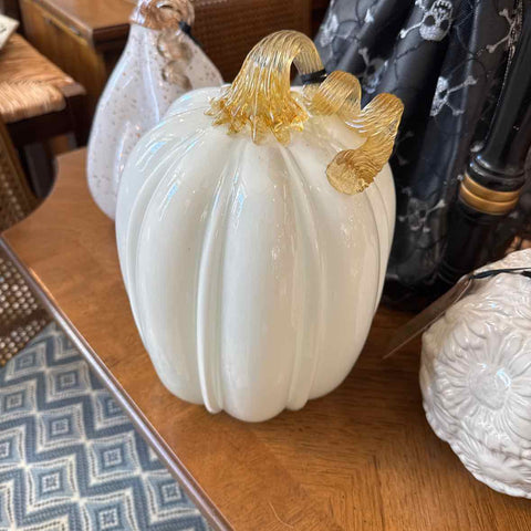 White Glass Pumpkin