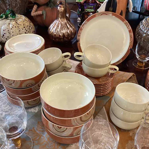 48 Piece  Denby Fire Chilli Set of China