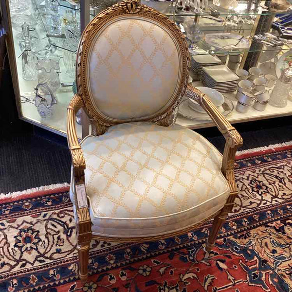 French Provincial Oval Back Chair