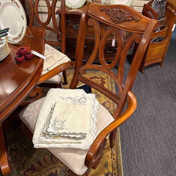 Double Pedestal Dining Table and 6 Chairs