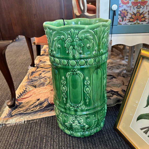 Green Ceramic Umbrella Stand