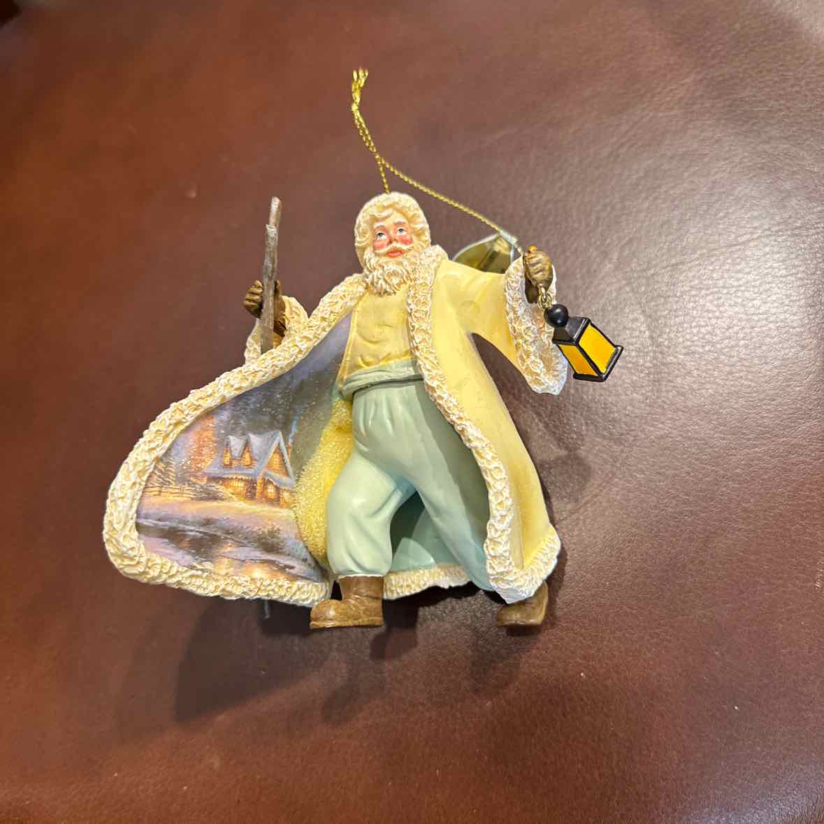 Thomas Kinkade Santa Ornament - Winter Scene on Cape