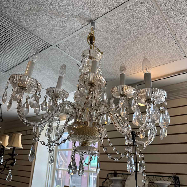 Six  Light Crystal Chandelier