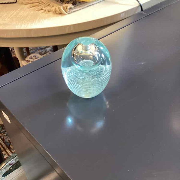 Egg Shaped Glass Paperweight