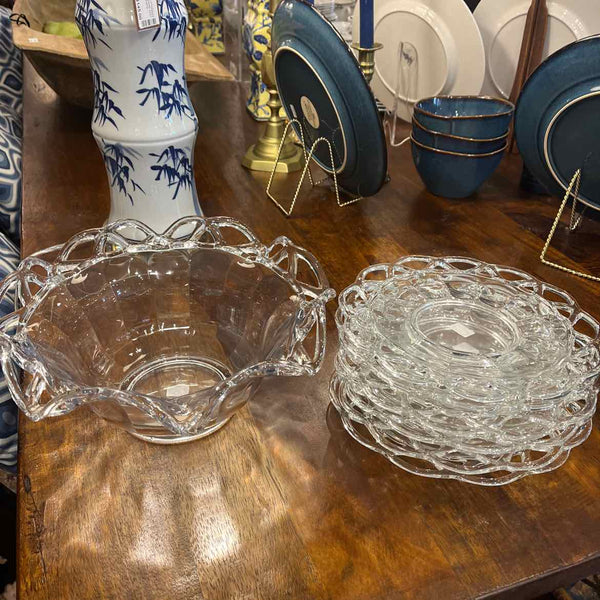 Glass Salad Set