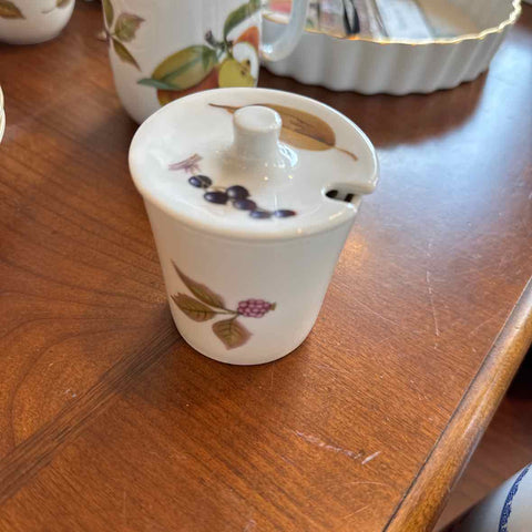 Royal Worcester "Evesham" Mustard Jar