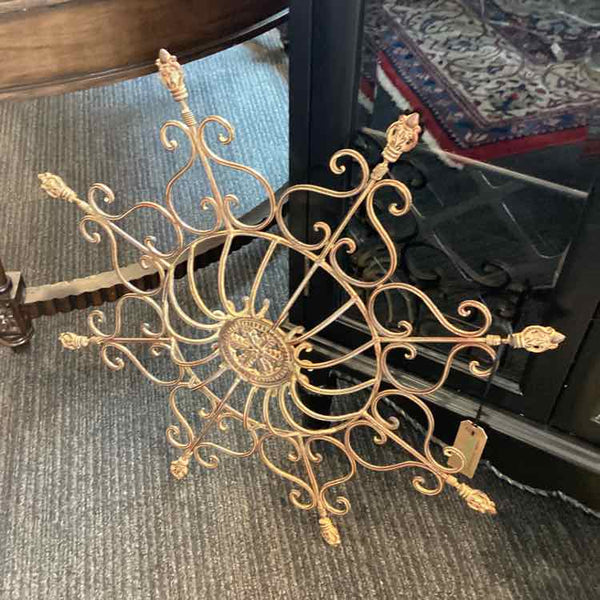 Metal Bronze Scroll Wall Decor