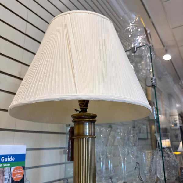 Brushed Brass Column Lamp