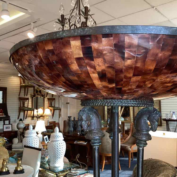 Torchiere Lamp with Mosaic Shade