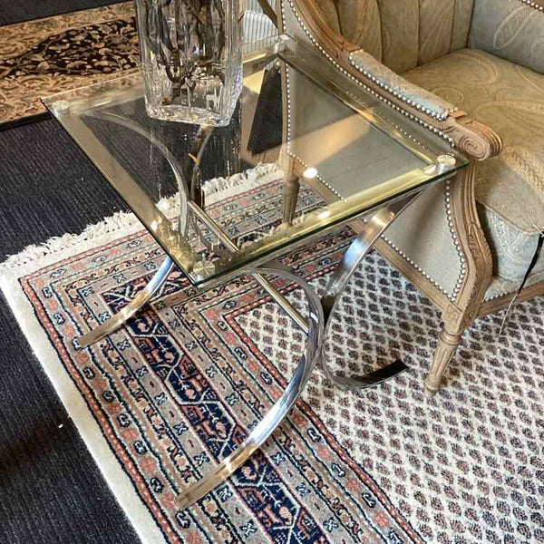Glass Top Side Table