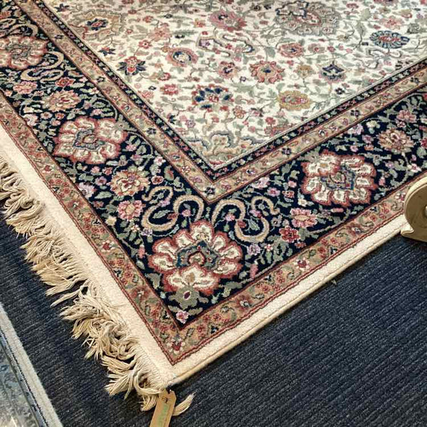 Karastan Indo Kirman Rug - Beige with Black, Green, & Ivory