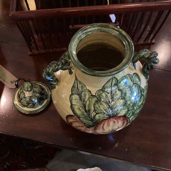 Hand Painted Ceramic Jar