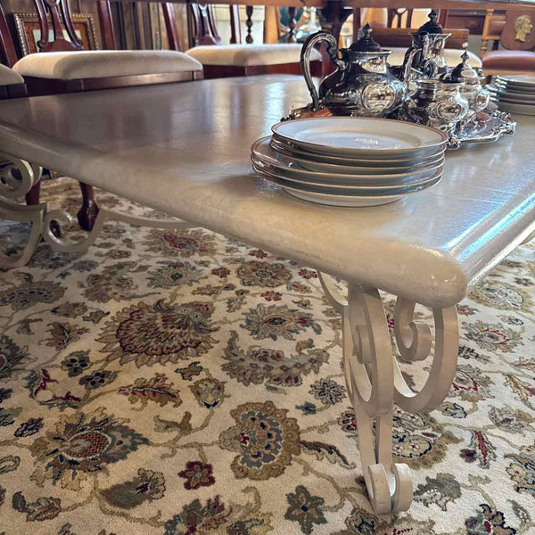 Cream Coffee Table with Acrylic Top