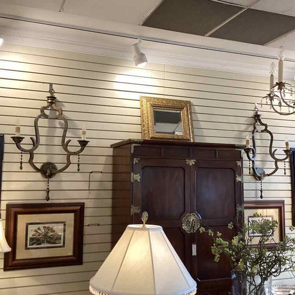 Pair of Ornate Resin Wall Sconces
