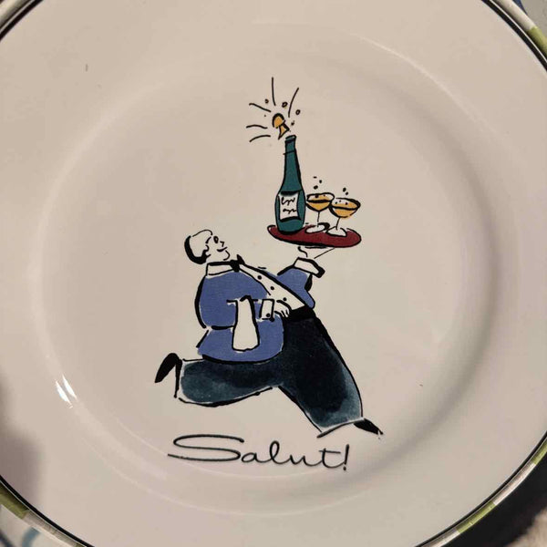 4 Salad Plates - "Cheers Darling"