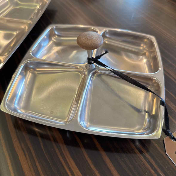 Three Stainless Steel Serving Pieces