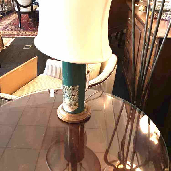 Green Lamp w/Leopard